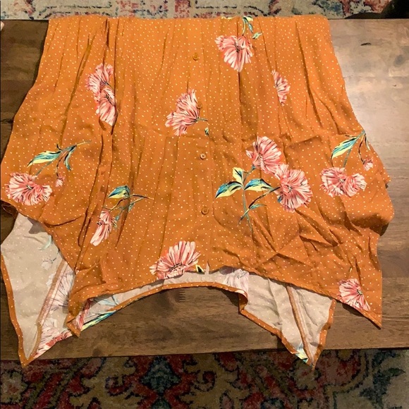 Floral Button Up Mustard Dress - Picture 5 of 8